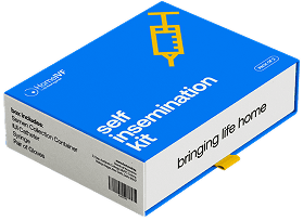 HomeIVF Self Insemination Kit — sterile syringe, semen collection cup and instructions in HomeIVF branded packaging