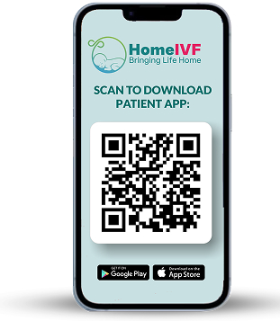 HomeIVF booking on a smartphone — book your fertility consultation on your phone